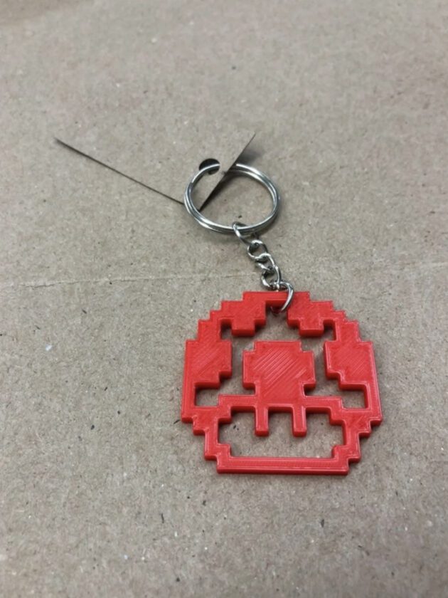 8-Bit Mushroom Key Chain