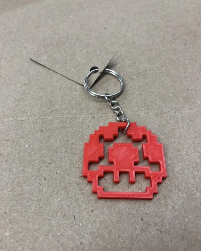 8-Bit Mushroom Key Chain