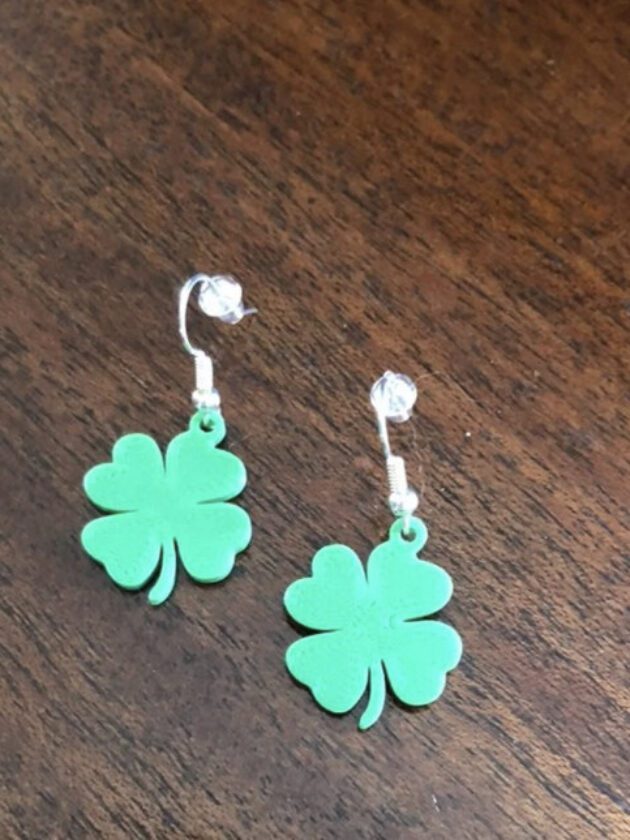 Shamrock 4 Leaf Clover Earrings