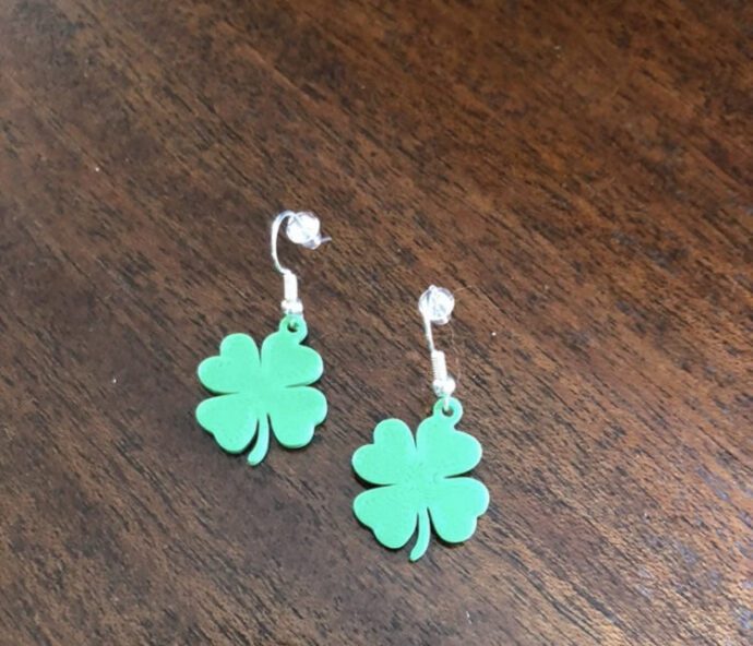 Shamrock 4 Leaf Clover Earrings