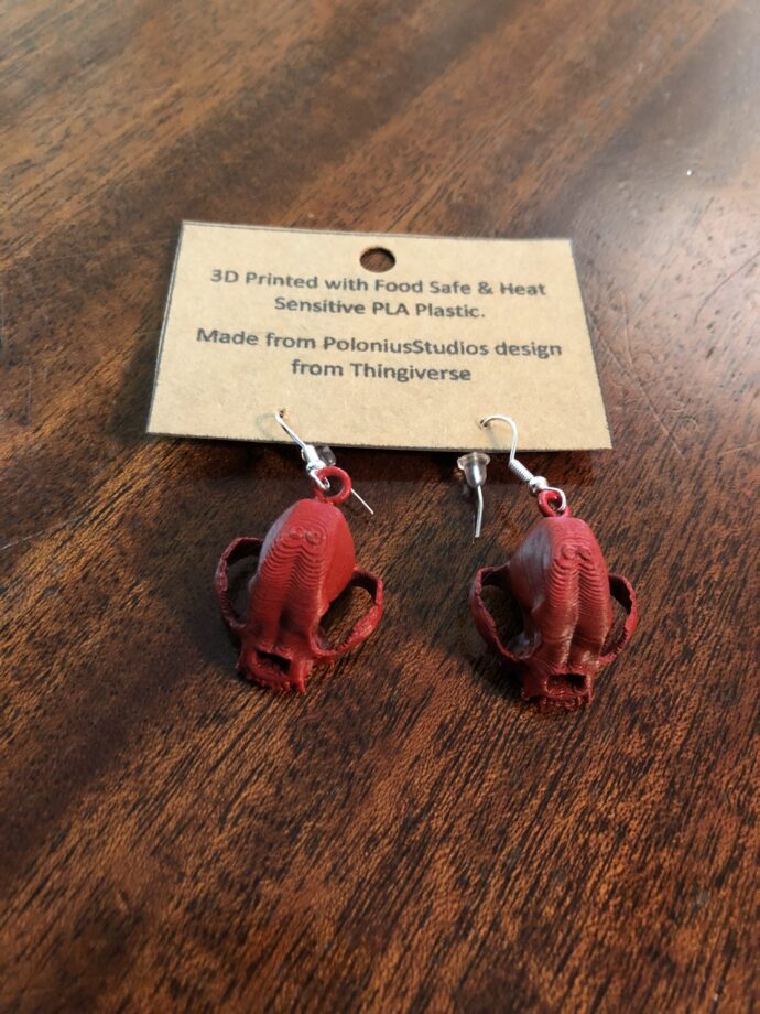 Bull Dog Skull Earings