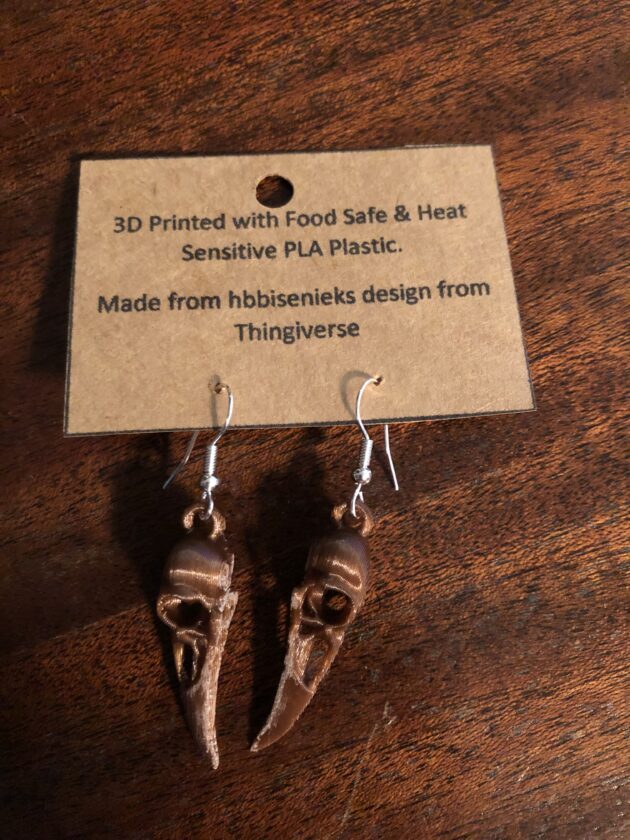Raven Skull Earrings