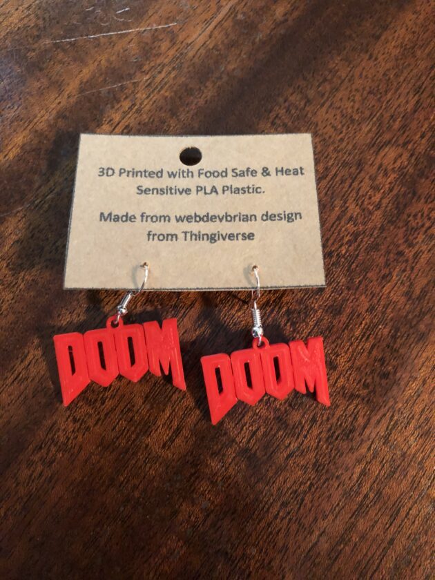 DOOM inspired earrings