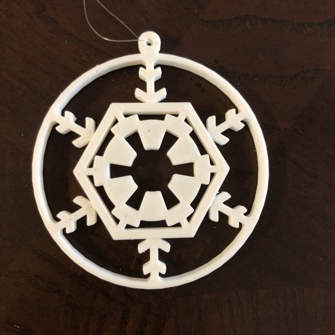 Star Wars inspired Imperial Symbol Christmas Ornament