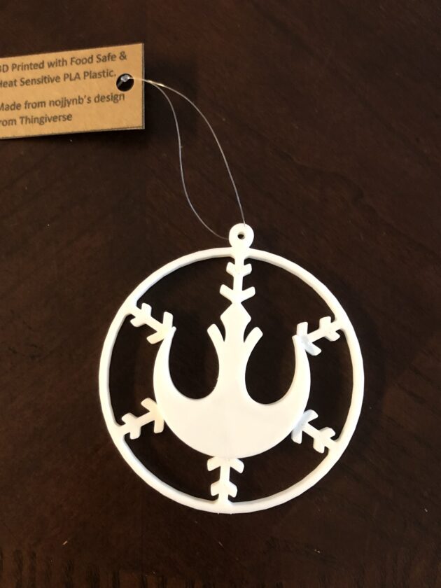 Star Wars inspired Rebel Symbol Christmas Ornament