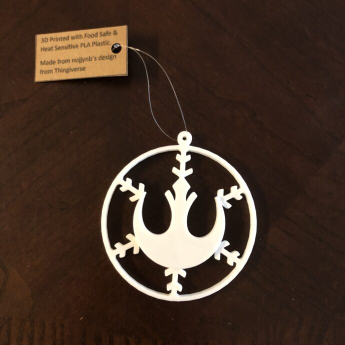Star Wars inspired Rebel Symbol Christmas Ornament