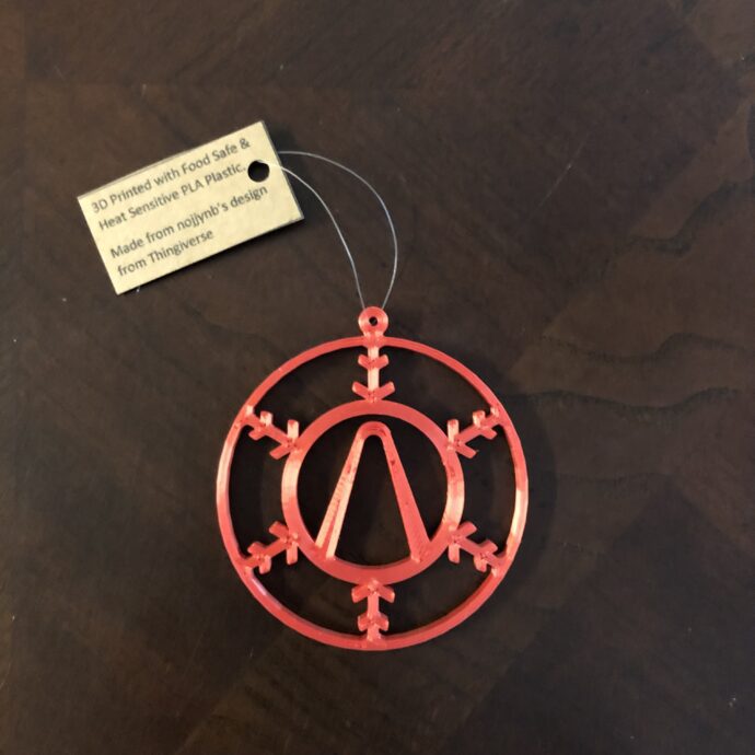 Borderlands inspired Vault Symbol Christmas Ornament
