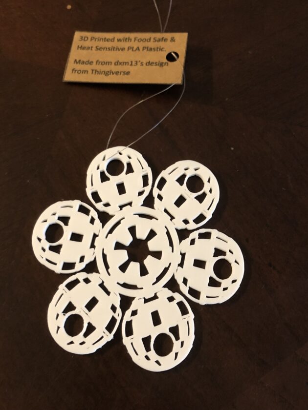 Star Wars inspired Death Star Christmas Ornament