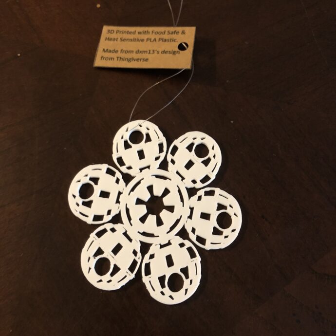 Star Wars inspired Death Star Christmas Ornament