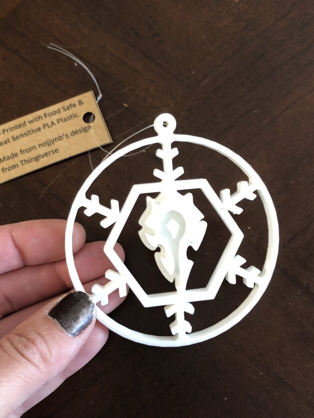 World of Warcraft inspired Horde Christmas Ornament