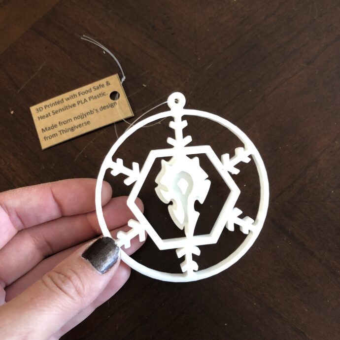 World of Warcraft inspired Horde Christmas Ornament