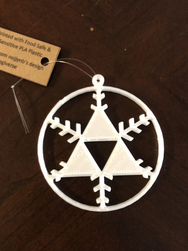 The Legend of Zelda inspired Triforce Christmas Ornament