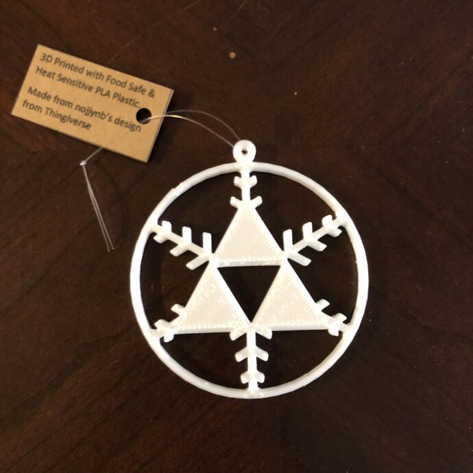 The Legend of Zelda inspired Triforce Christmas Ornament