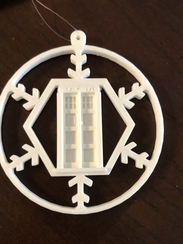 Doctor Who inspired Tardis Christmas Ornament
