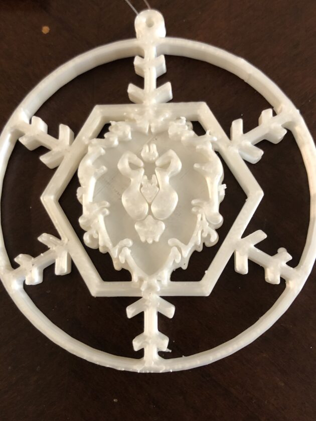 World of Warcraft inspired Alliance Christmas Ornament