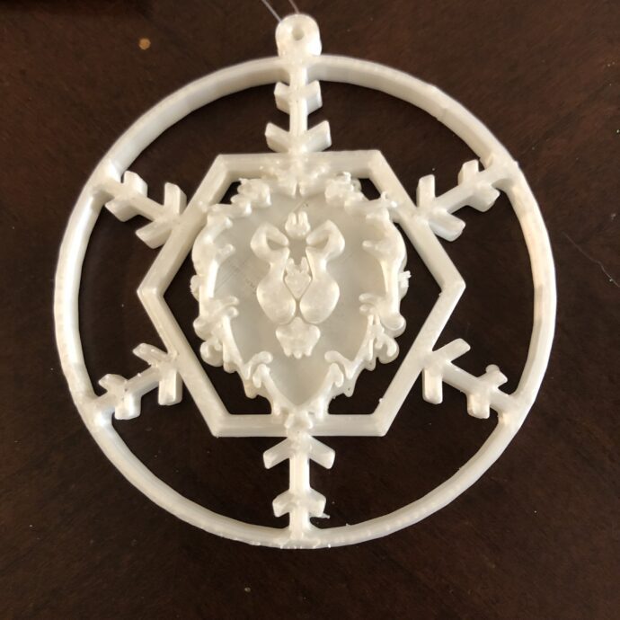 World of Warcraft inspired Alliance Christmas Ornament