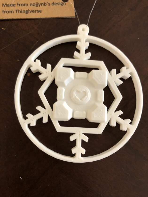 Portal inspired Cuber Christmas Ornament