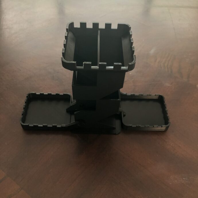 Dice Tower with Fold-Up Trays