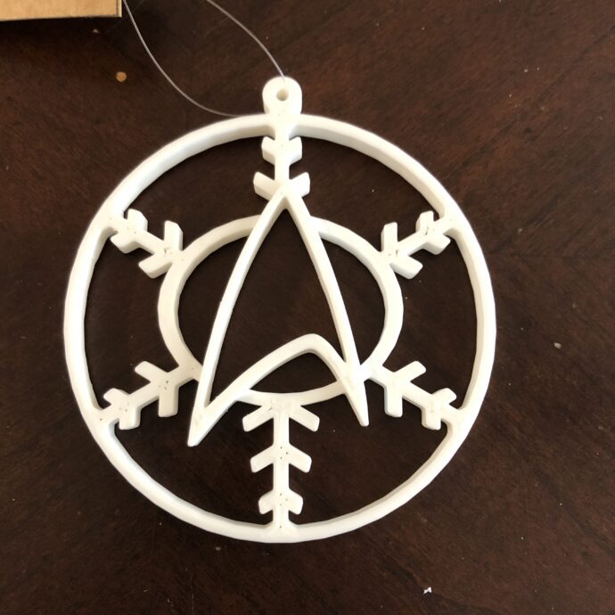 Star Trek inspired Snowflake Christmas Ornament
