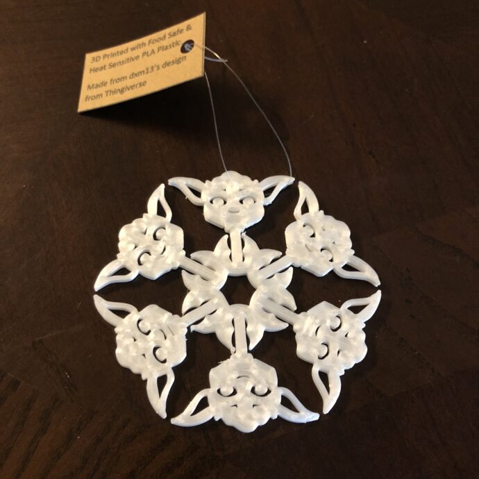Star Wars inspired Yoda Christmas Ornament