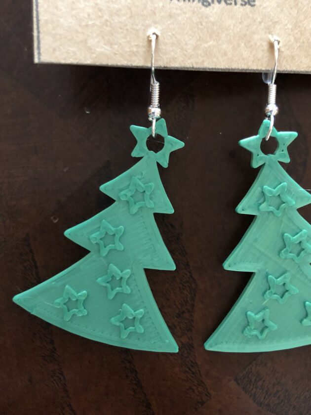 Christmas Tree Star Earrings-