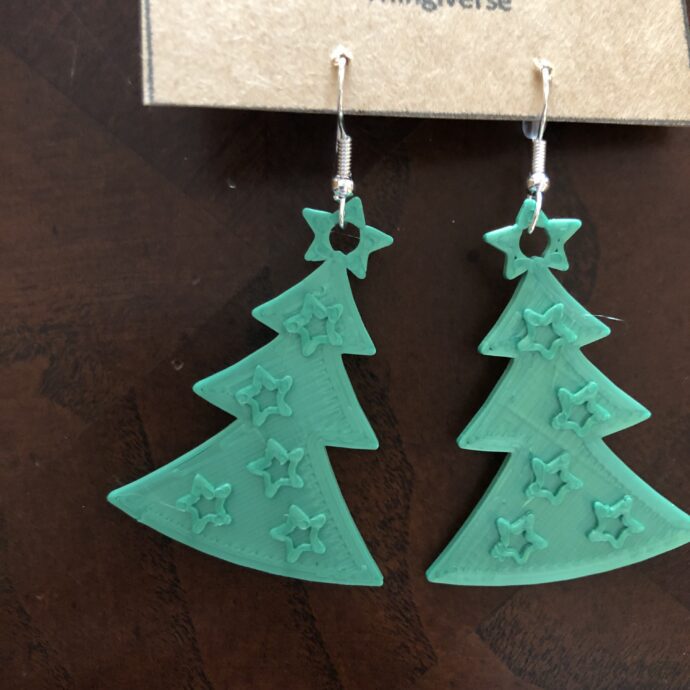 Christmas Tree Star Earrings-