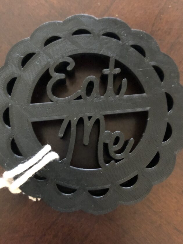 Alice in Wonderland inspired "Eat Me" Cookie Cutter