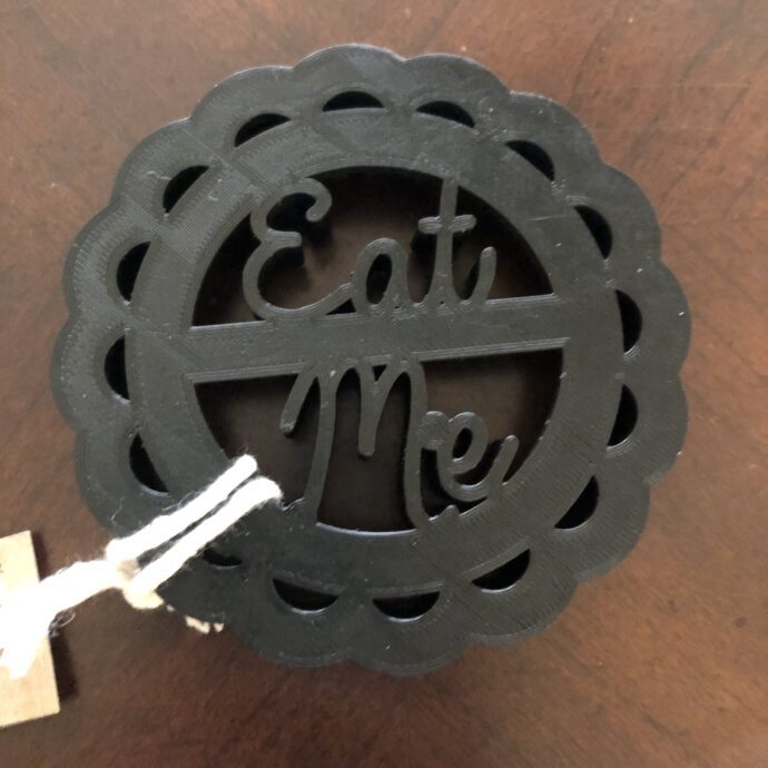 Alice in Wonderland inspired "Eat Me" Cookie Cutter