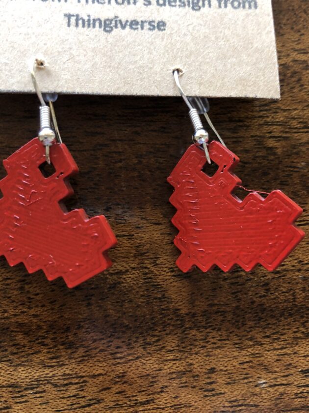 8 Bit Heart Earrings