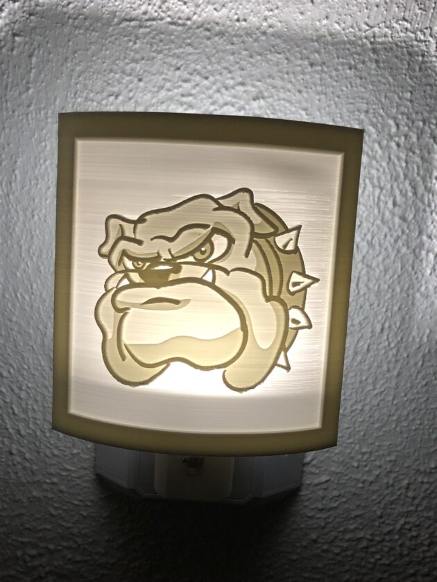 Bulldog Night Light Lithophane