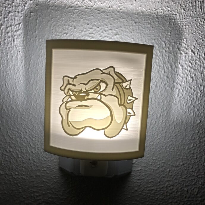 Bulldog Night Light Lithophane