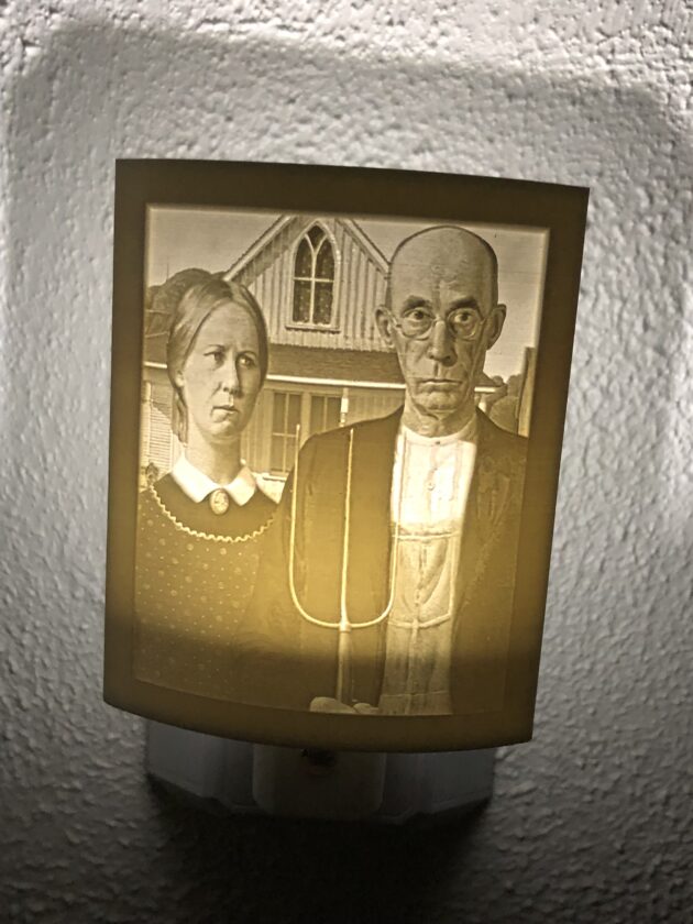 American Gothic Lithophane Night Light