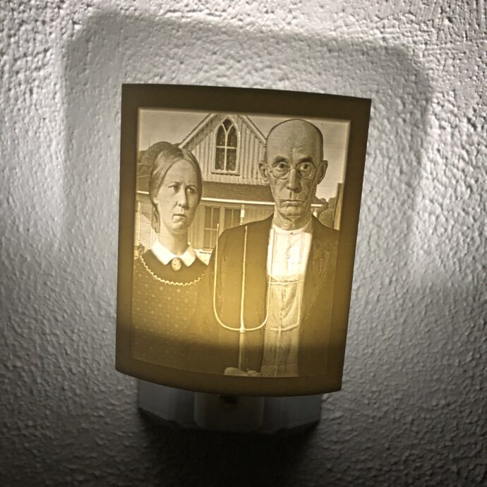 American Gothic Lithophane Night Light