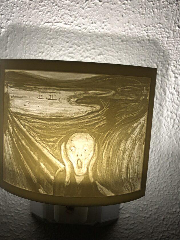 The Scream Lithophane Night Light
