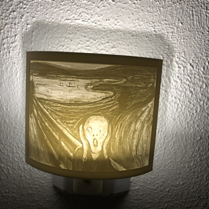 The Scream Lithophane Night Light