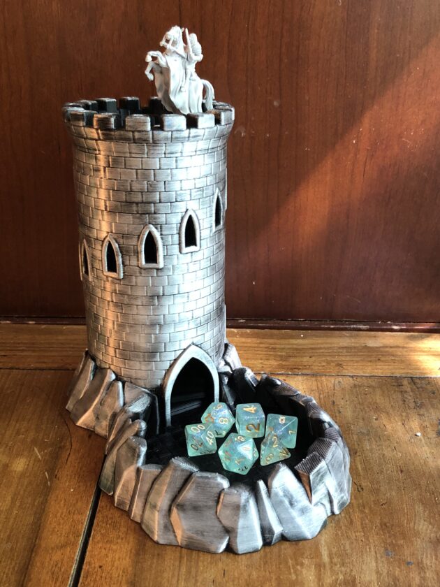 Dice Tower- 3D Printed dice tower/mimiature holder/ game tower