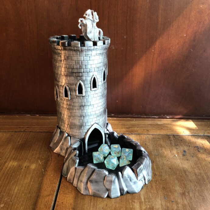 Dice Tower- 3D Printed dice tower/mimiature holder/ game tower