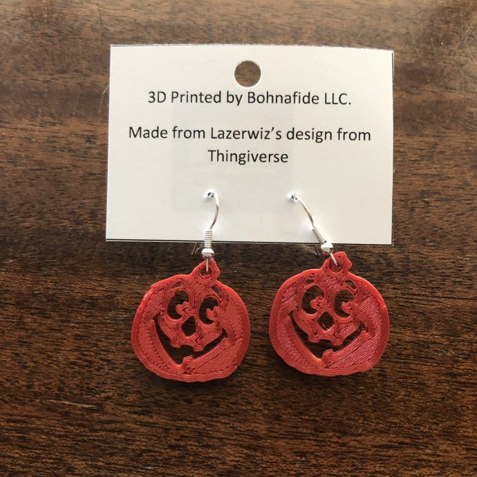 Jack-O-Lantern Pumpkin Earrings